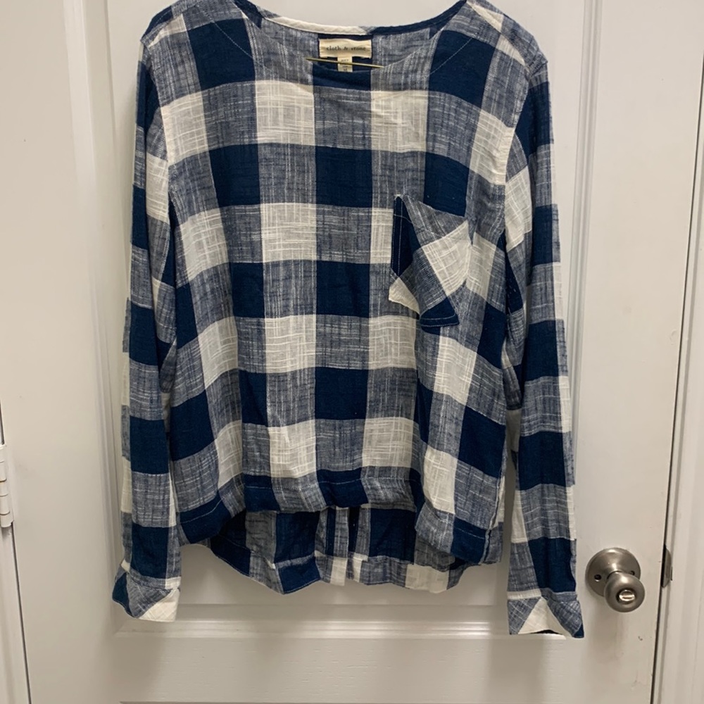 Anthropologie Gingham Cotton Top